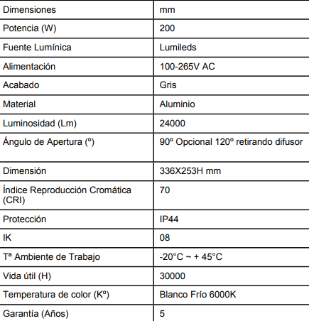 Campana led industrial con o sin reflector que ofrece una potente iluminación que es perfecta para instalaciones industriales, almacenes, talleres, garajes, bibliotecas, oficinas altas y más. Diseño elegante con un  acabado clásico que combina perfectamente con cualquier entorno industrial o comercial.  