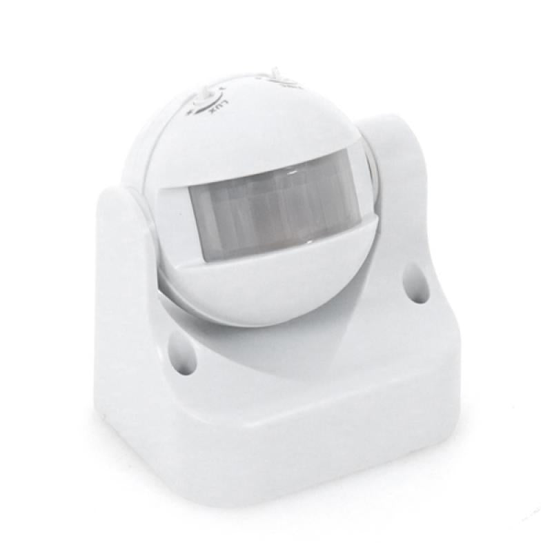 Detector de movimiento de superficie con alta sensibilidad. Utiliza los infrarrojos como fuente de activación cuando se entra en el campo de detección.Carga de potencia: Max.1200W (incandescente); 300W con  LED. Regulable en tiempo y luminosida, con detector crepuscular e incorpora un temportizador de mínimo 5 segundos hasta 7 minutos. Rango de detección 180º-360º . Distancia  6m.