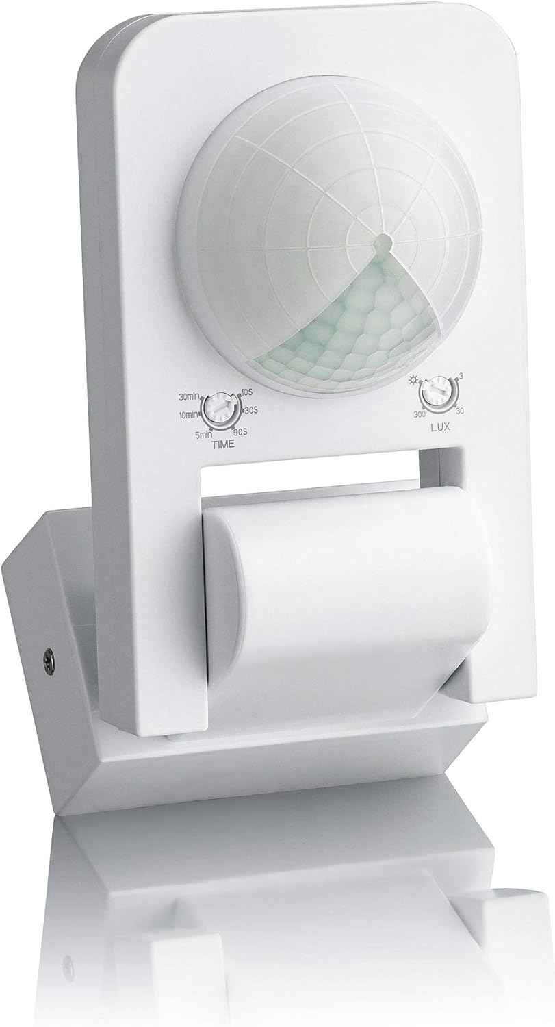 El detector de movimiento tiene un amplio rango de detección de  aproximadamente 20 metros y un ángulo de visión de 360°.
ajuste individual de la intensidad de luz (LUX) y los parámetros de tiempo.