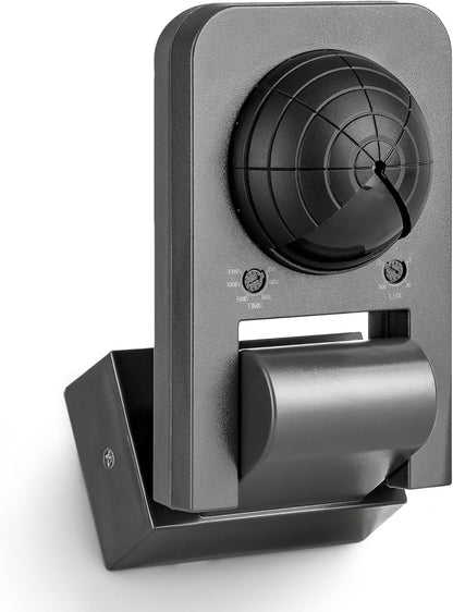 El detector de movimiento tiene un amplio rango de detección de  aproximadamente 20 metros y un ángulo de visión de 360°.
ajuste individual de la intensidad de luz (LUX) y los parámetros de tiempo.