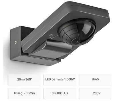 detector de movimiento es particularmente adecuado para el control automático de la iluminación LED.