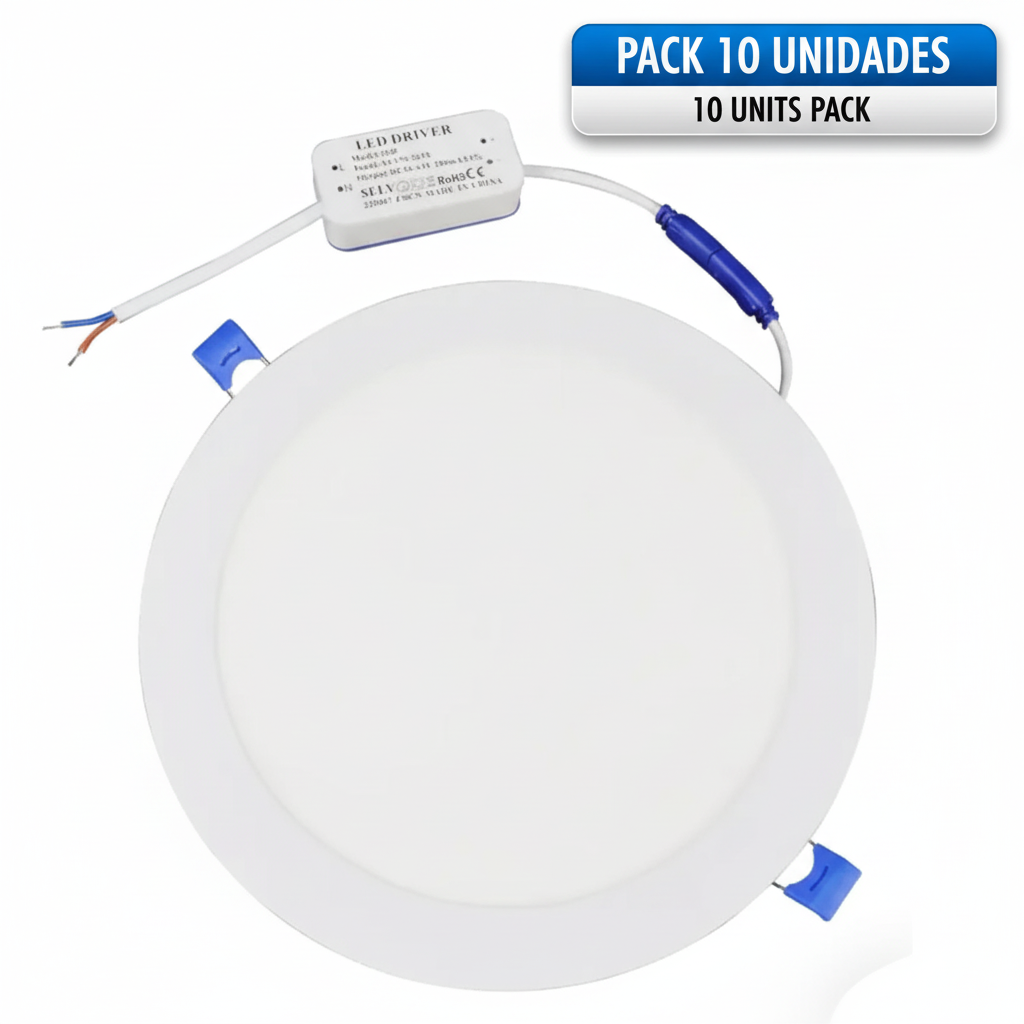 Downlight panel LED con banner Pack 10 unidades