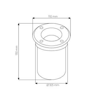 Foco Empotrable Suelo Inox GU10 IP67 - Luminaria Exterior para Jardín