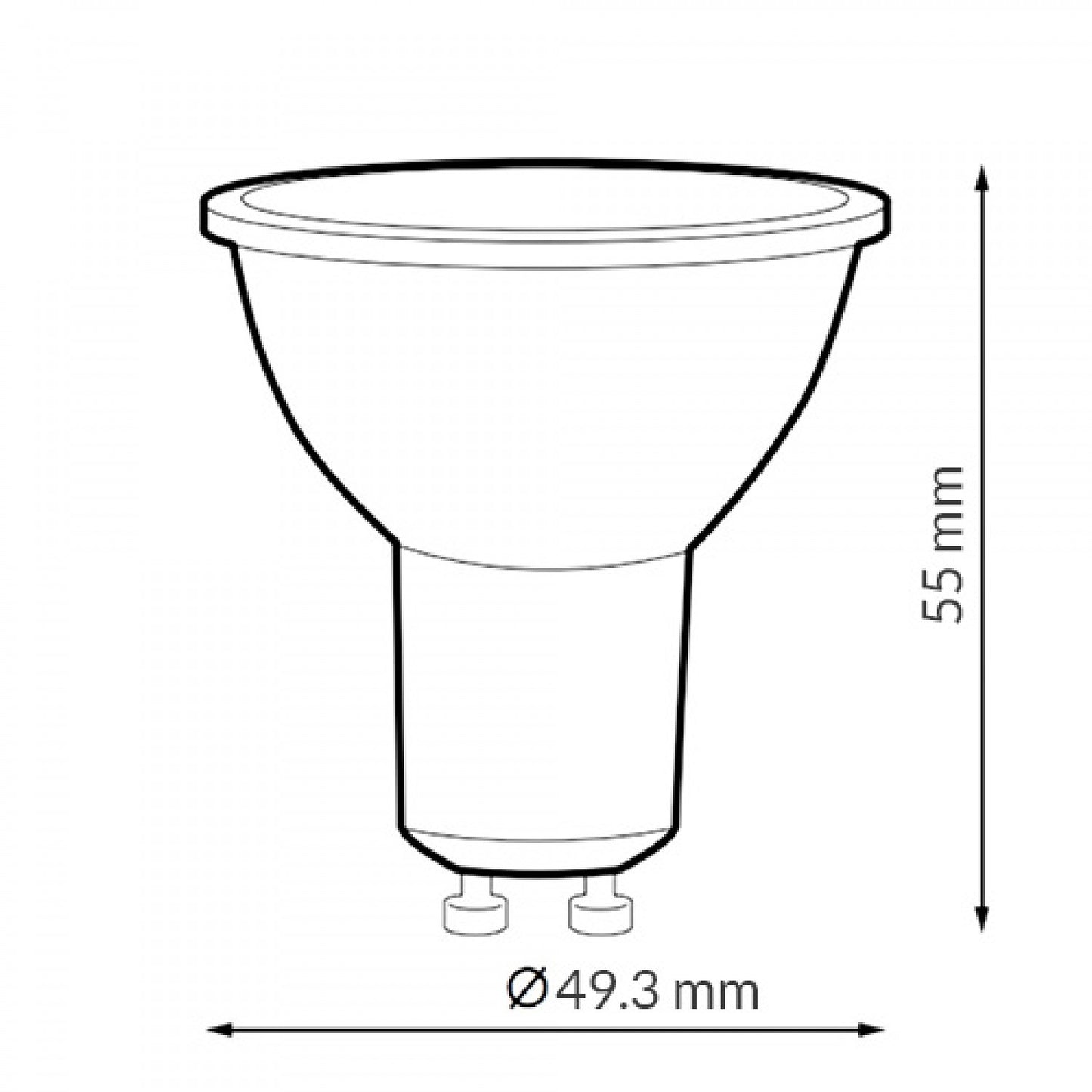 Bombilla LED GU10 220v 7w "ECO" (Pack 25 uds)