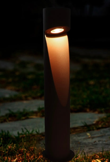 luminación led de balizado con poste para senderos, caminos, jardínes