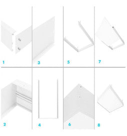 Kit de Superficie para Panel LED 120x30 es un producto diseñado específicamente para resolver las limitaciones de instalación de paneles LED en techos no desmontables, ofreciendo una solución segura, práctica y elegante. El kit de superficie para panel LED está fabricado en aluminio de alta calidad, con un acabado de pintura en polvo de color blanco. Incluye todos los accesorios necesarios para su montaje y fijación al techo.