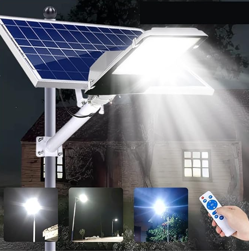 La Farola LED Solar 30w 130 lm/w con Sensor Crepuscular, es una luminaria de alumbrado público completamente autónoma, diseñada para ofrecer eficiencia energética, sostenibilidad y máxima facilidad de instalación. No requiere cableado ni acometida eléctrica, lo que la convierte en la opción perfecta para proyectos urbanos, áreas residenciales o zonas sin acceso a red. 
Rendimiento lumínico y eficiencia
Con un flujo luminoso de 3800 lúmenes