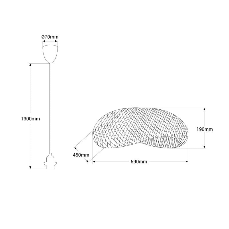 Esta lámpara colgante de madera utiliza una bombilla con base E27, la cual está incluida.
Está hecha de ratán natural de bambú.
Los tonos cálidos de la madera de ratán añaden carácter a esta llamativa lámpara y crean un ambiente único y armonioso que es cálido y acogedor.
Elaborada con un enfoque natural, las formas suaves son la manera perfecta de aportar un toque inspirado en la naturaleza a tu isla de cocina, comedor o cualquier otro lugar de tu hogar.