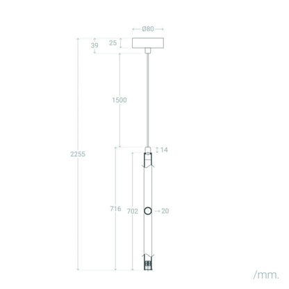 Lámpara Colgante Tubular Mini LED 3w | Blanco, Negro, Dorado