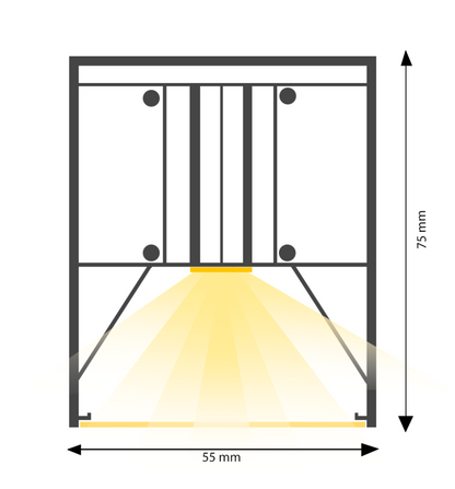 Pantalla lineal led CCT línia continua negra
