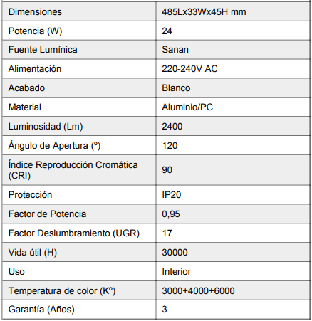 Foco LED para Carril monofasico de 24W con acabado en Negro y Aluminio. Chip de altas prestaciones Sanan. Instalaciones para carriles Monofásicos. El Foco de Carril Lineal posee un ángulo de apertura de 120º y 2000 Lúmenes.
Permite la orientación con ángulo de 80º  que lo hace perfecto para la iluminación en Tiendas, Comercios, Exposiciones …
