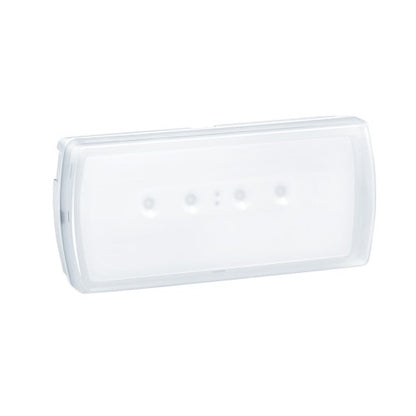 Luz de emergencia Legrand Ura 21 led Plus 100 lúmenes con un consumo de 4w&nbsp; Permanente/ No permanente. Autonomía de 1 hora. Norma UNE-EN 60598-2-22. Apta para locales de pública concurrencia. Protección IP42 - IK04