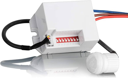 Detector de movimiento volumétrico, sensor de presencia por infrarrojos (sensor PIR) para ser empotrado en falso techo o pared. Ideal para iluminar de forma automática una habitación pequeña, pasillos, almacenes, etc.
Se puede ajustar el tiempo de funcionamiento y regular la sensibilidad lumínica (para función noche/día)
Ángulo de detección: 360º
Distancia de detección máxima: 3m
Tiempo de desconexión seleccionable: 5s, 30s, 1min, 3min, 5min, 8min
Sensibilidad luz seleccionable: 10-2000l