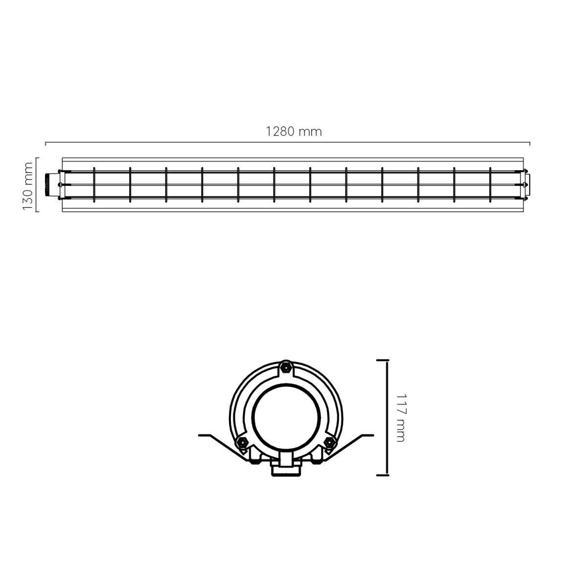 Pantalla estanca 120cm ATEX
