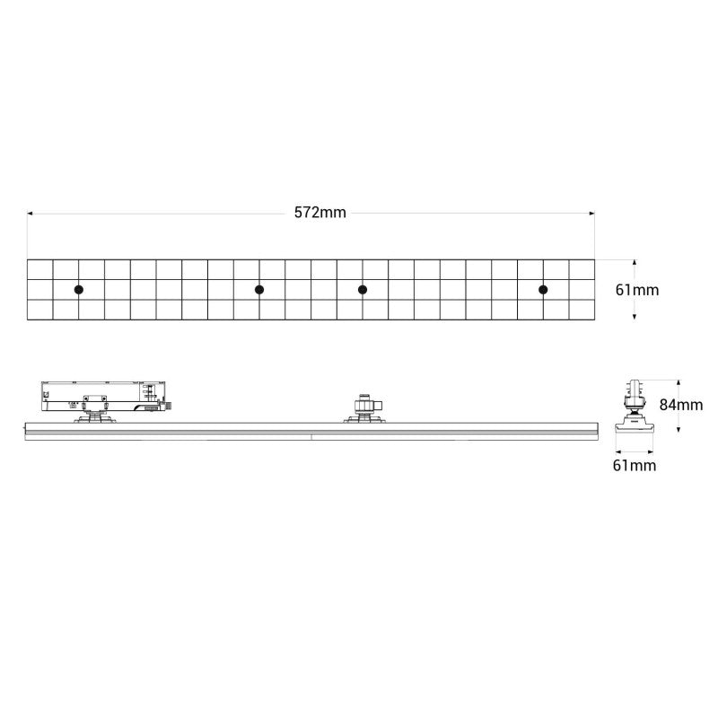 Foco Carril LED Trifásico CCT  Lente Simétrica LIFUD es un tipo de iluminación que se utiliza para montar sobre un carril trifásico, lo que permite que las luminarias sean movibles y ajustables a lo largo del carril.