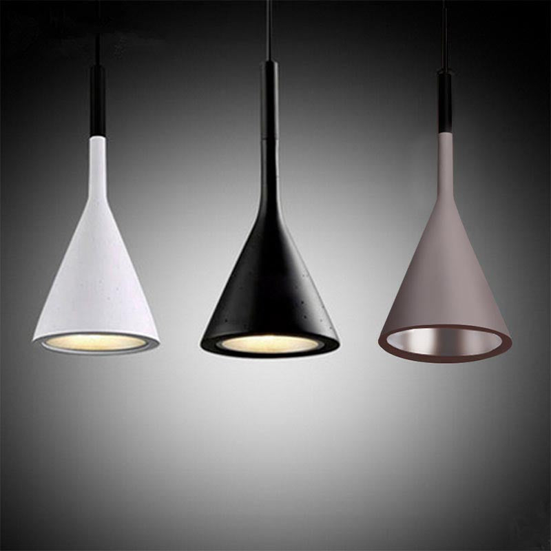 Lampara colgante nórdica de resina y aluminio