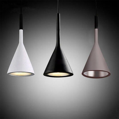 Lampara colgante nórdica de resina y aluminio