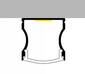 Perfil de aluminio de 2 mts para tiras de leds a 12/24v, con difusor opal, tapas finales y soportes de fijación incluidos. Al ser mas alto que el plano, no se ven los puntos de luz de la tira de leds.

Precio pack de 5 tiras de 2 mts. 