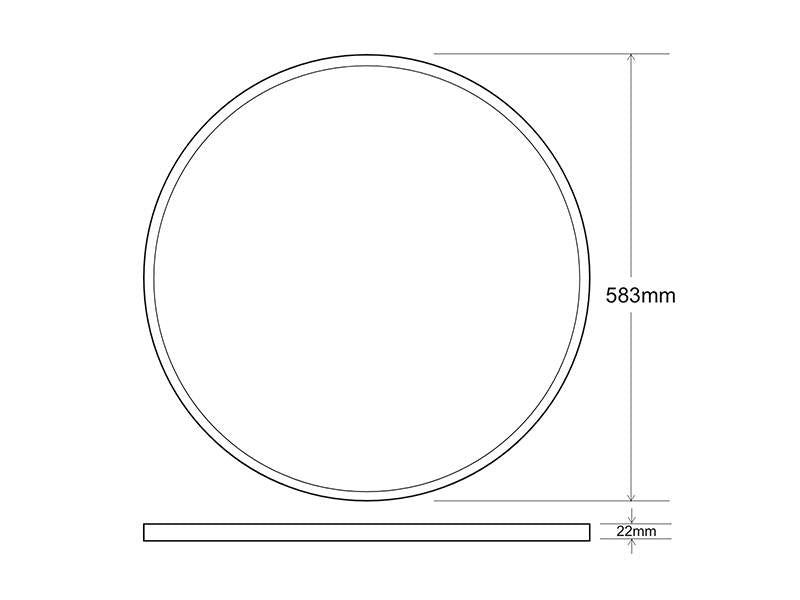 Plafón o colgante circular 580mm CCT multi-potencia 40/48w