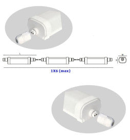 Pantalla estanca Lineal LED de 150cm, con 45W y 4950lm,ofrece una iluminación potente y duradera para entornos industriales y profesionales. Fabricada en aluminio y termoplástico, esta pantalla garantiza con su diseño, la interconexión por ambos extremos sin necesidad de desmontaje, lo que la hace ideal para instalaciones en serie. 
El chip LED integrado SM2835 con un ángulo luminoso de 120º 