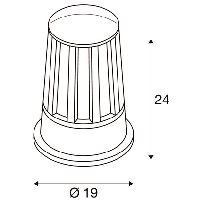 Balisa Exterior Alumini Antracita E27 IP54 - Lluminària de Peu per a Jardí