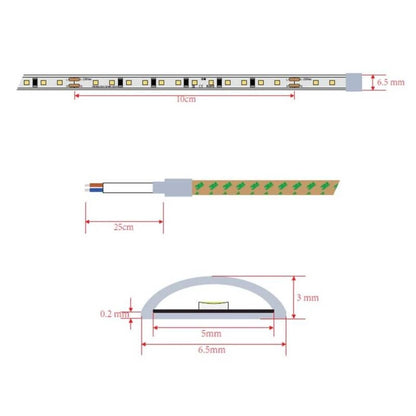 Tira LED 220V Slimline 6,5mm IP65 | Bobina 20m. | Interior i Exterior
