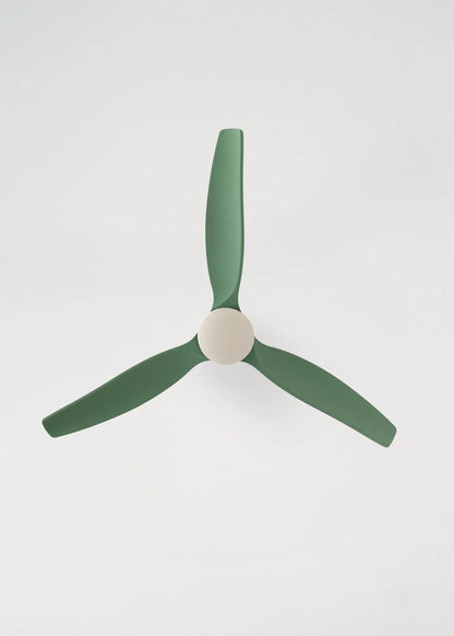 Ventilador de sostre verd amb Llum LED - Motor DC Interior - exterior